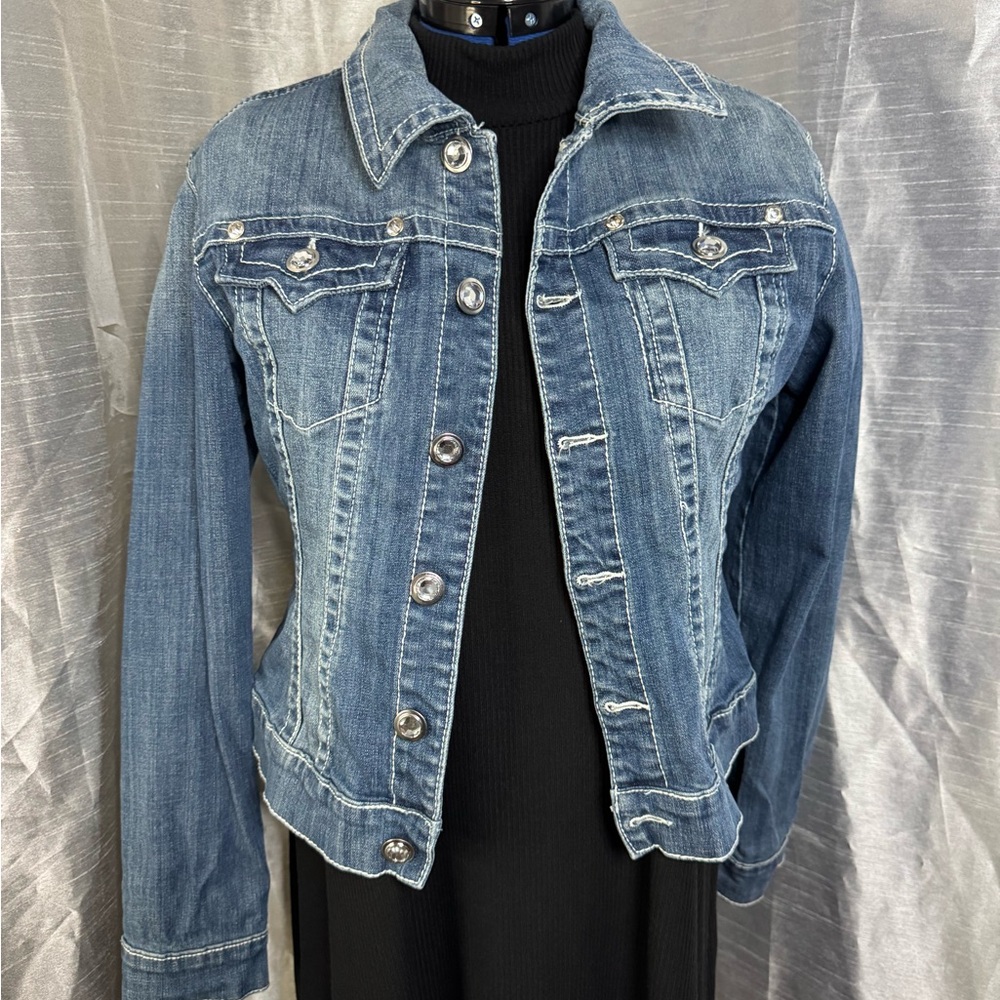 Rock and roll cowgirl Denim Jean Jacket large